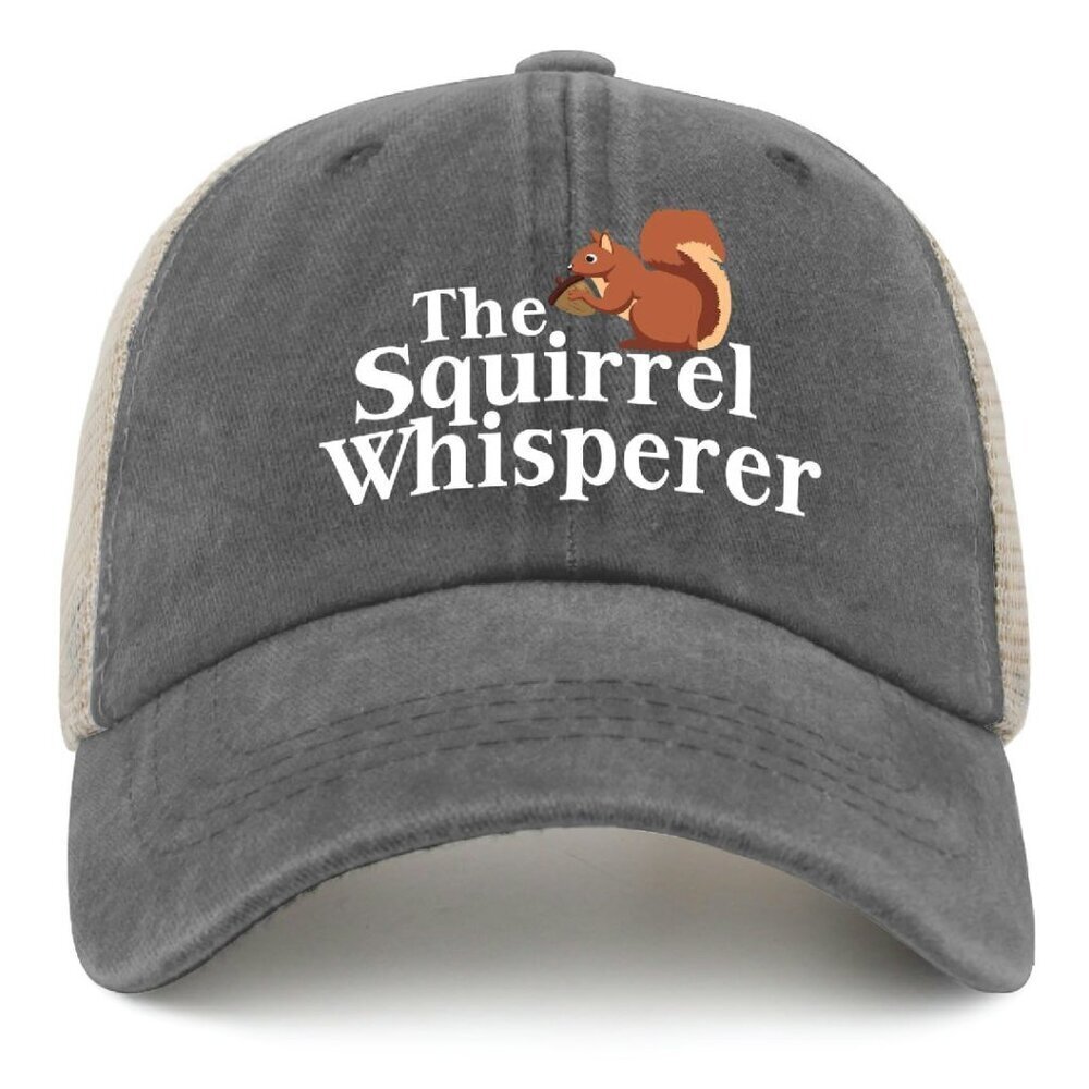 Funny Squirrel Whisperer Trucker Hat Adjustable Mesh Snapback Unisex